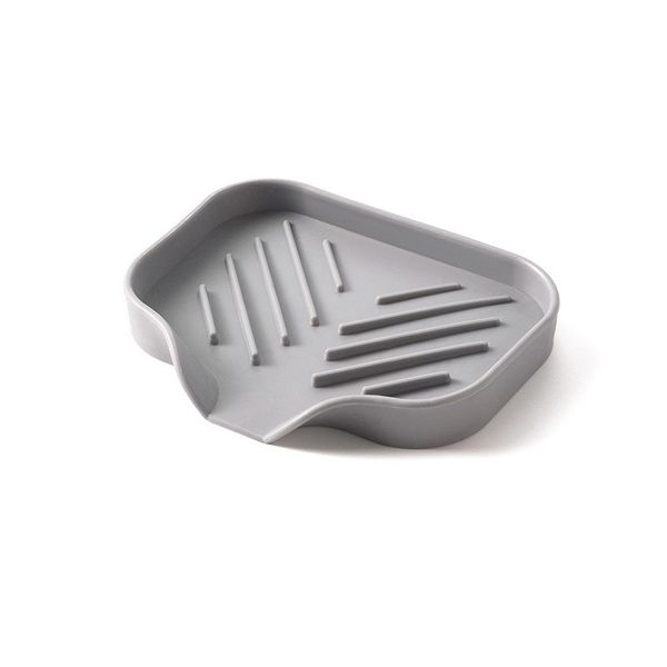 Sink Silicone Tray With Drain Soap Sponge Storage Rack