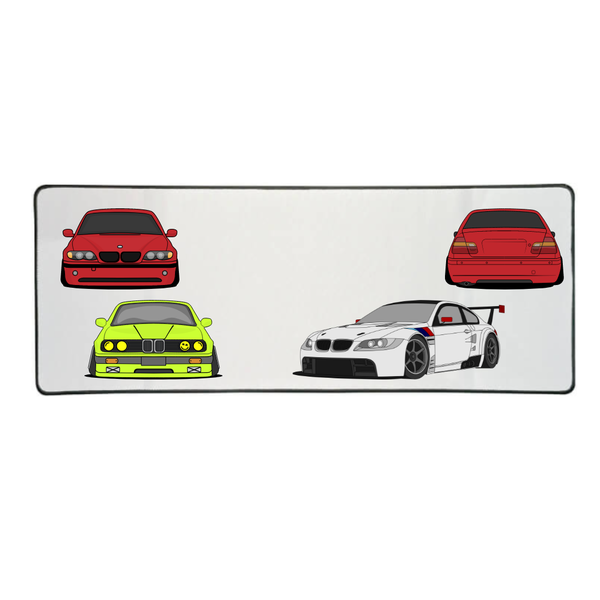 Katz Designs - Long Desk Mouse Pad - Car