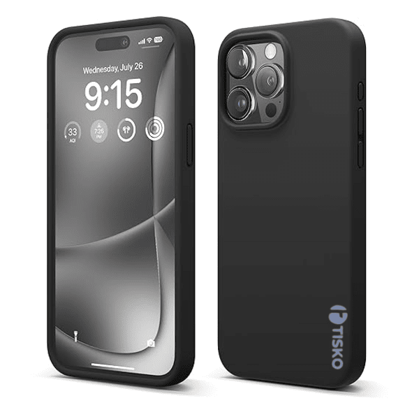 TISKO Liquid Silicone Protective Case Compatible with iPhone 15 Pro Max
