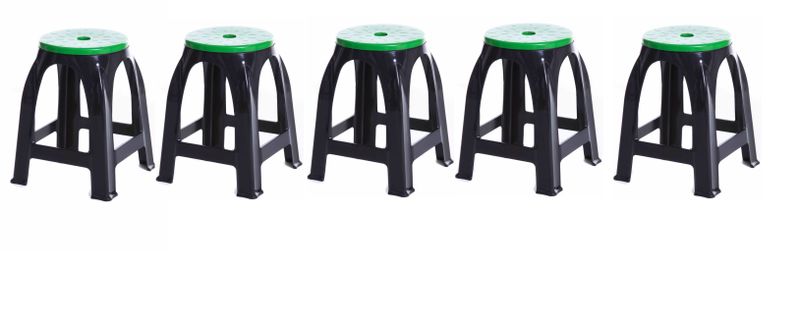 Revolving Plastic Stool Chair Set Of 5