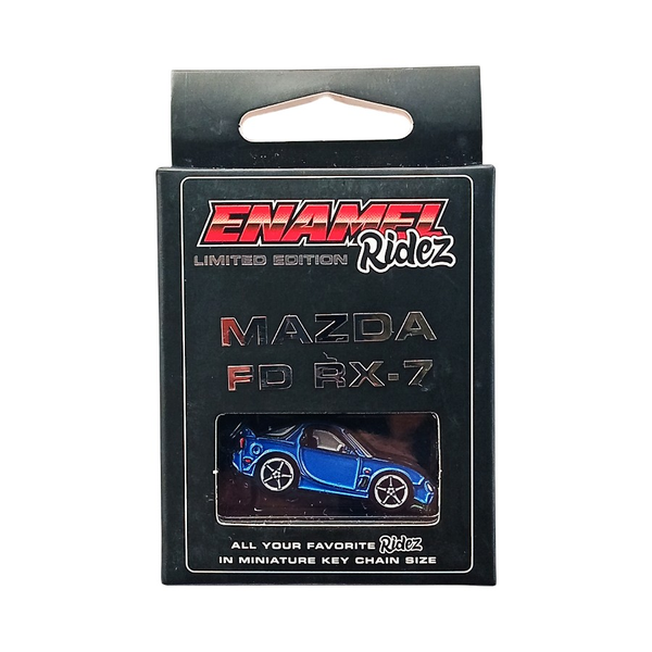 Mazda FD RX-7 Blue - Die-Cast Enamel Keychain