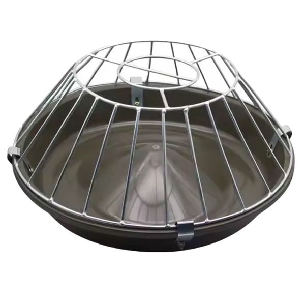 Pet Stainless Steel Chicken Feeder Bowl With 24 Feeding Pots - 50cm
