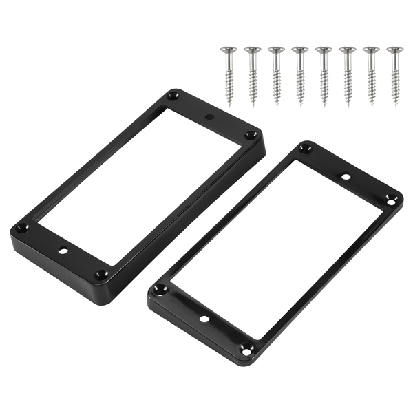 2Pcs Black Curved Humbucker Pickups Frame Mounting Rings For Guitar
