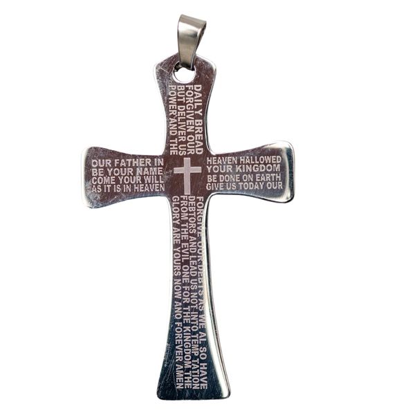 Lords Prayer Cross Pendant