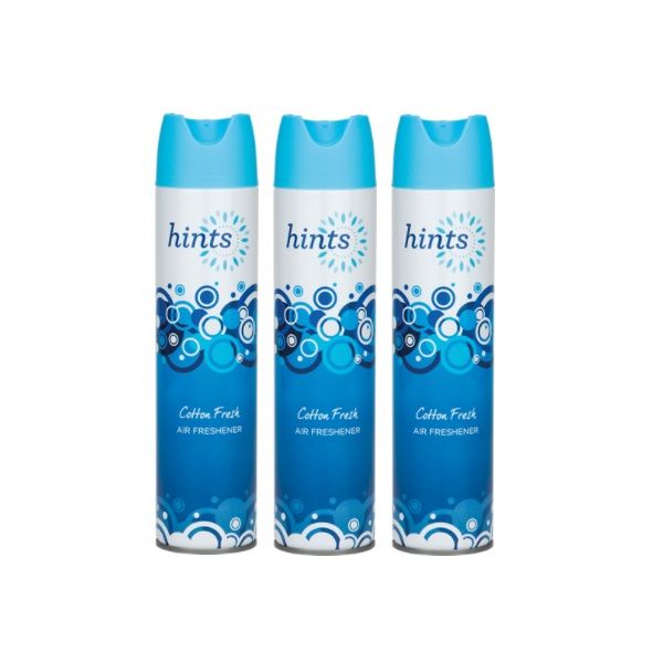 Hints Air Freshener Fresh Cotton Aerosol - 3 x 300ml