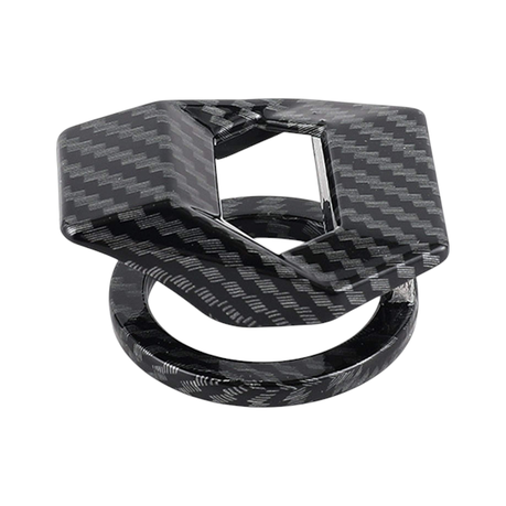 High-Quality Carbon Fiber Car Engine Start Stop Button Cover - Black Image