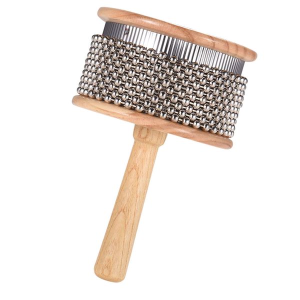 Wooden Cabasa, Metal Beads, Hand Shaker