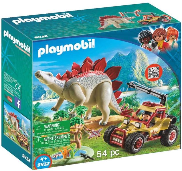 PlayMobil-Explorer Vehicle with Stegosaurus-9432