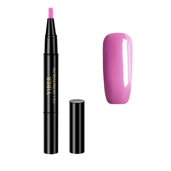 Yiber 3in1 Gel Nail Polish Pen - Darker Pink/Purple 7