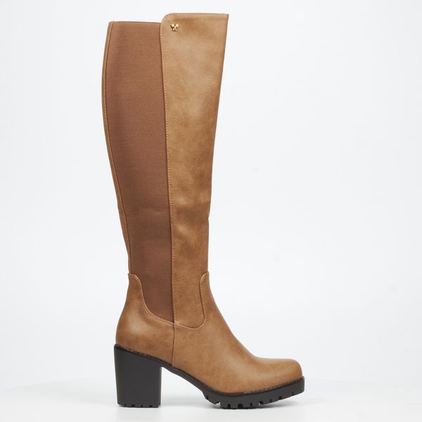 Butterfly Feet Noel 2 Women Faux Leather Long Heel Boots - Taupe