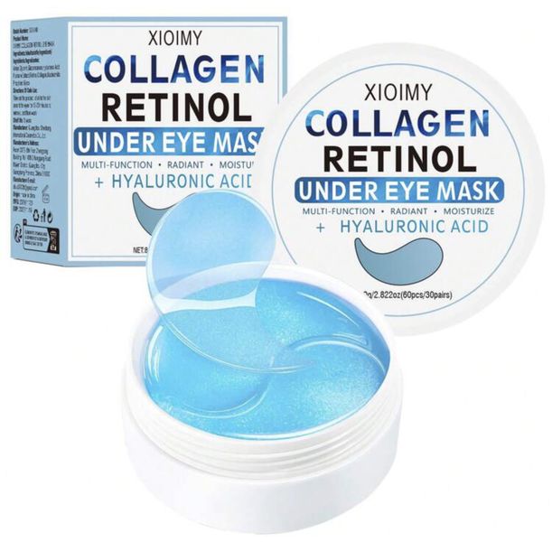 Retinol &amp; Collagen Under Eye Patches -60 Gel Pads for Younger-Looking Eyes