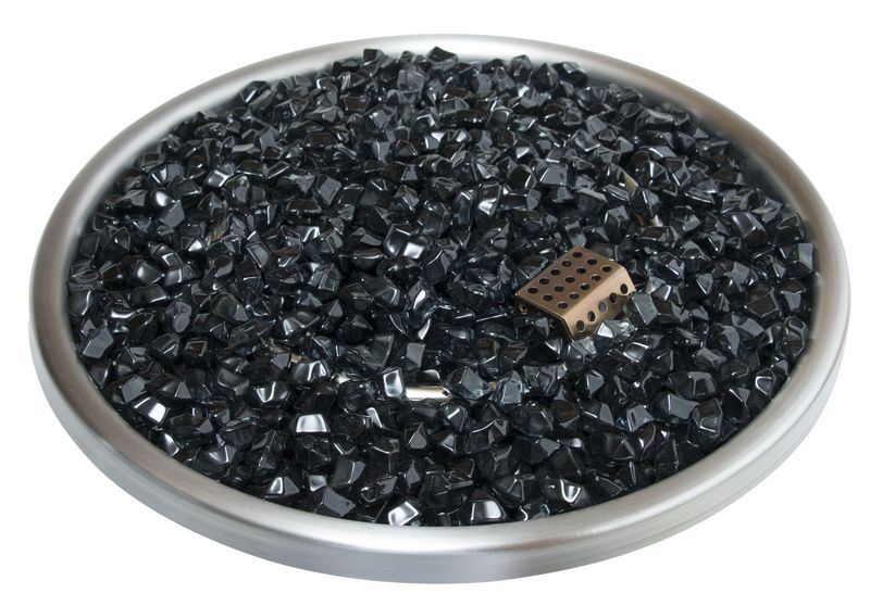 Outdoor Firepit Burner with Glass