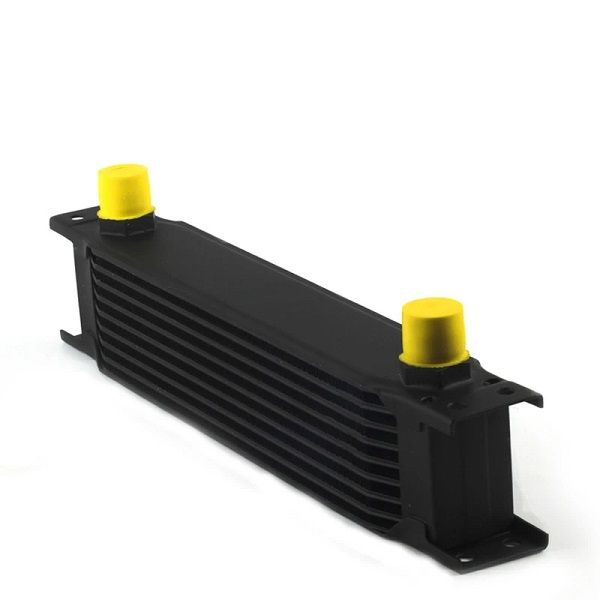Oil Cooler, 9 Row, Aluminum, Black, An10, Small Fined Cooler, Slim Fit