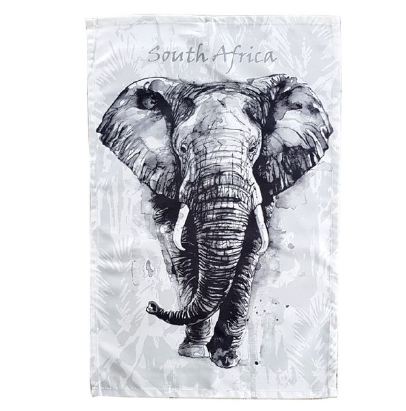 Watercolour Elephant Animal Tea Towel Dish Cloth 67x44,5cm