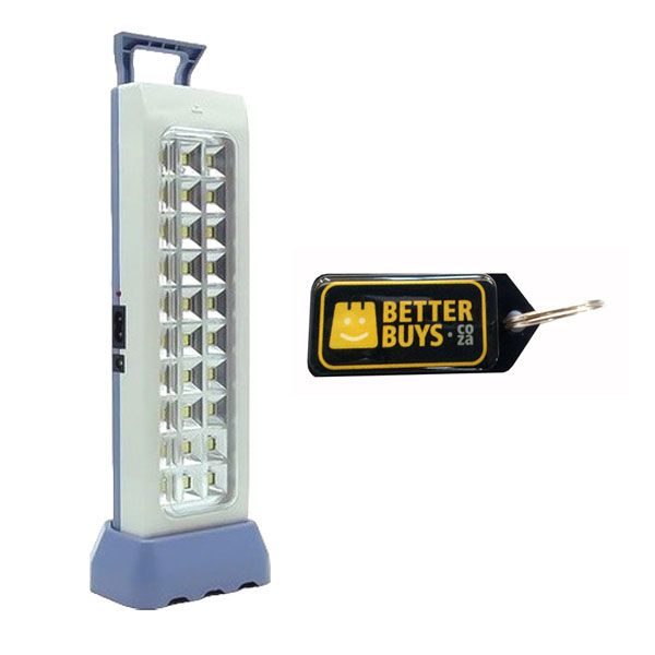 LED Rechargeable Emergency Loadshedding Light 1200mAh &amp; Gel Key Holder