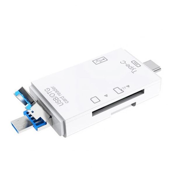 USB 3.0 6 in 1 Card Reader Mini Type C TF-SD Card Reader OTG Adapter