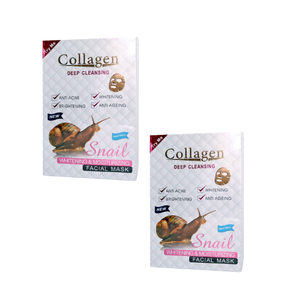 Snail Collagen Brightening &amp; Moisturizing Facial Mask - Anti-Aging Glow