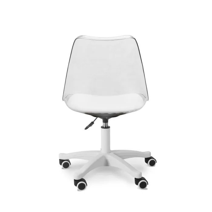 Modern Stylish Office Desk Chair with Swivel Base -White, Grey, and Black