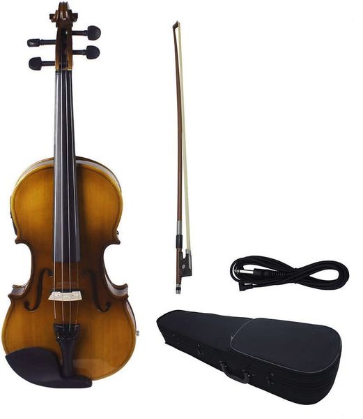Acoustic Electric Violin with Hard Bag, Cable and Bow