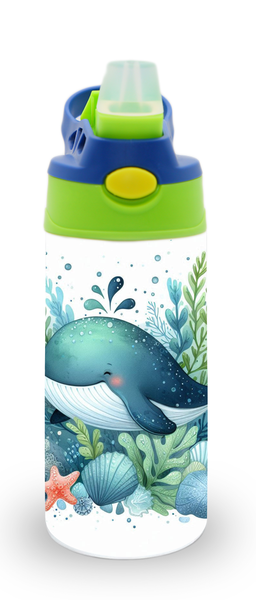 Ocean Themed 12oz Stainless Steel Insultated Water Bottle Design 10
