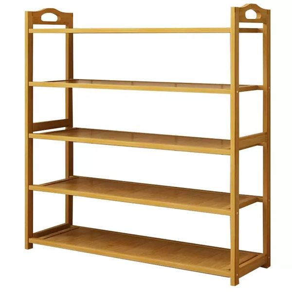 5-Tier Bamboo Shoe Shelf Storage Organizer for Closet Bathroom Garden