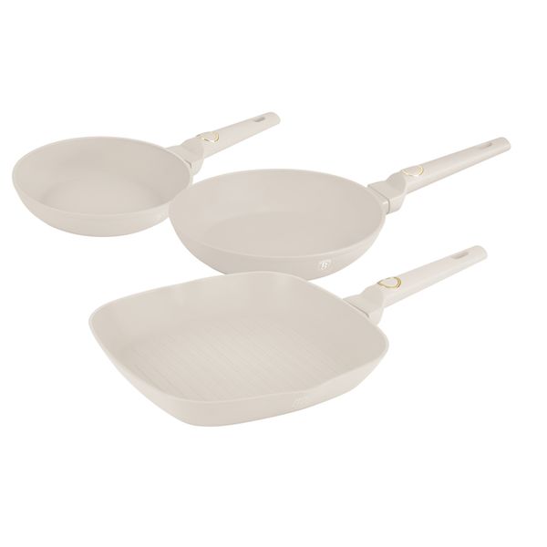 Berlinger Haus 3-Piece Non-Stick Titan Pro Coating Grill Pan Set - Sahara