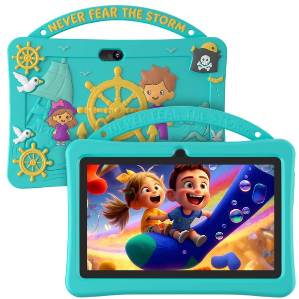 HIMEX 7" Kids Learning Tablet | Parental Controls Shockproof Case