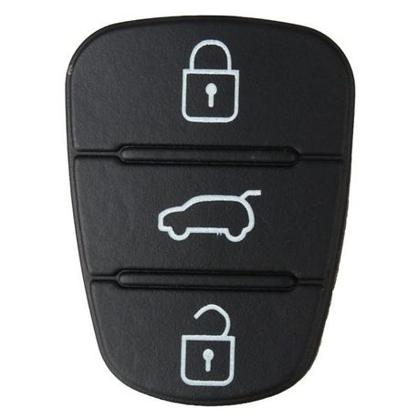 3 Button Remote Key Fob Case Shell Rubber Pad For Hyundai I10 I20