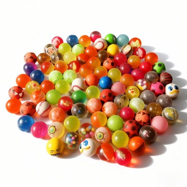 BezosMax 100 PCS High Bouncy Balls for Kids, 32mm Colorful Bounce Balls