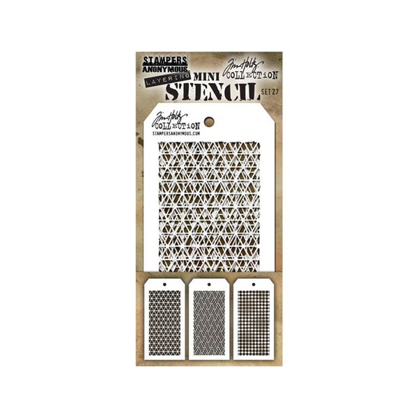Mini Stencil Set #27 - Assorted Designs for Crafting &amp; Mixed Media