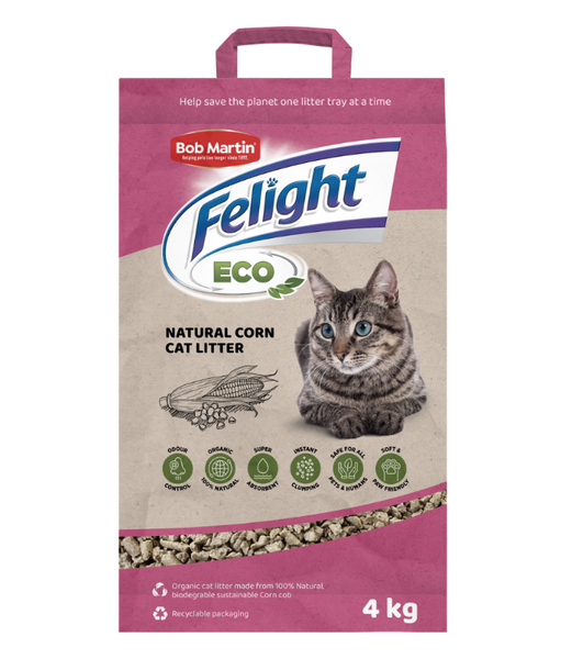 Bob Martin - Felight 4kg Eco-Friendly Cat Litter,Corn-Based