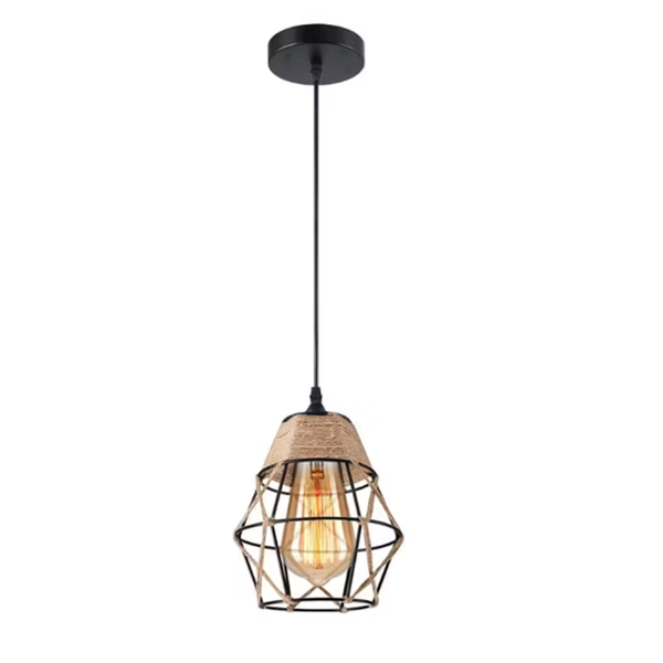 Modern Industrial Elegance - Hemp Rope Pendant Light