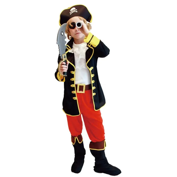 Childrens Pirate Captain Cotsume with Pirate Hat Eyepatch
