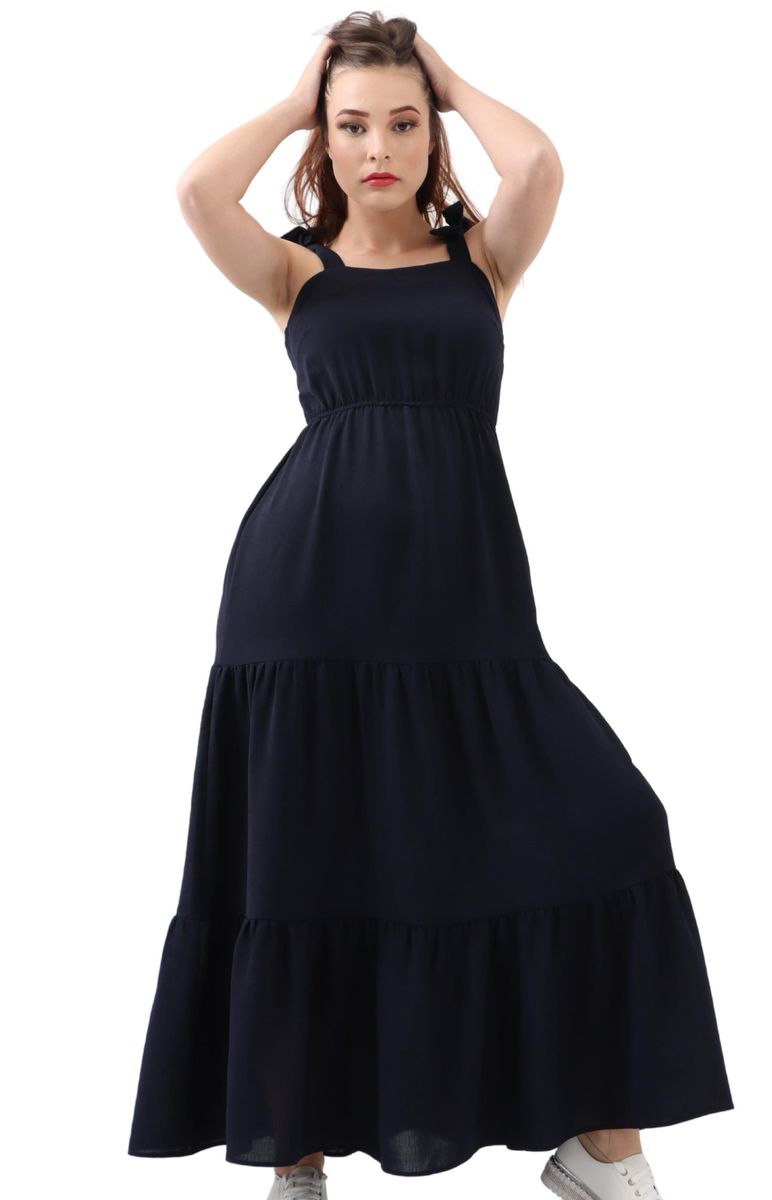 Coco Loco-Ladies Tiered Maxi Dress - Navy | Buy Online in South Africa ...