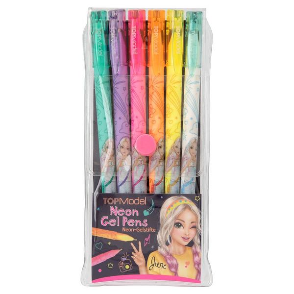 Top Model Neon Gel Pen Set 6pc