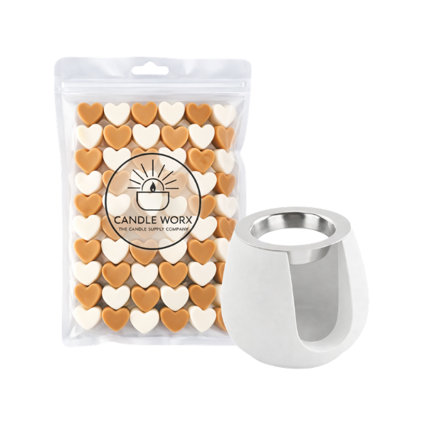 Wax Melter Gift Set with 140g Scented Wax Melts - Fragrance - Caramel