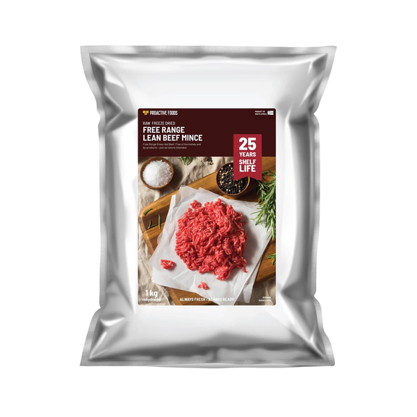 Proactive Foods Freeze-Dried Free Range Beef Mince - 1kg