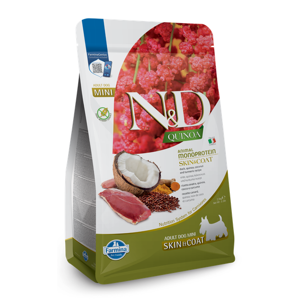 Farmina N&amp;D Skin &amp; Coat - Duck, Quinoa, Coconut &amp; Turmeric Mini 2,5kg