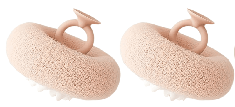 2 Piece Exfoliating Shower Brush with Suction Cup