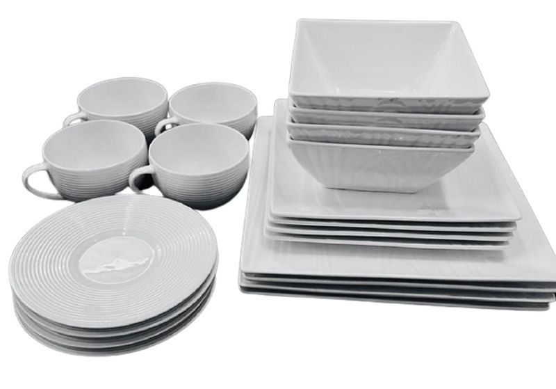 20 Piece White Dinner Plate