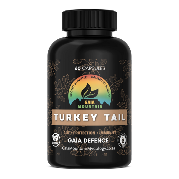 100% Activated Turkey Tail Capsules | Gaia Defence | 60 Veg Capsules