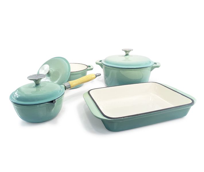 Fine Living - Lifestyle Cast Iron 7 Piece - Mint