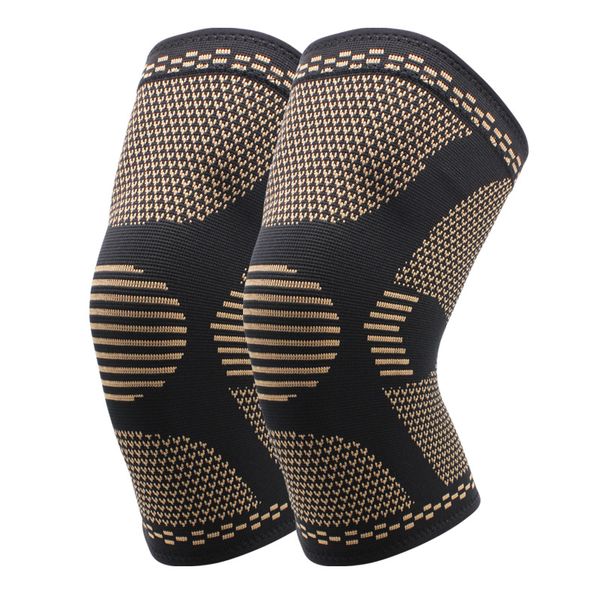 Gym Athletic Knee Brace Copper Nylon Knee Compression Sleeve