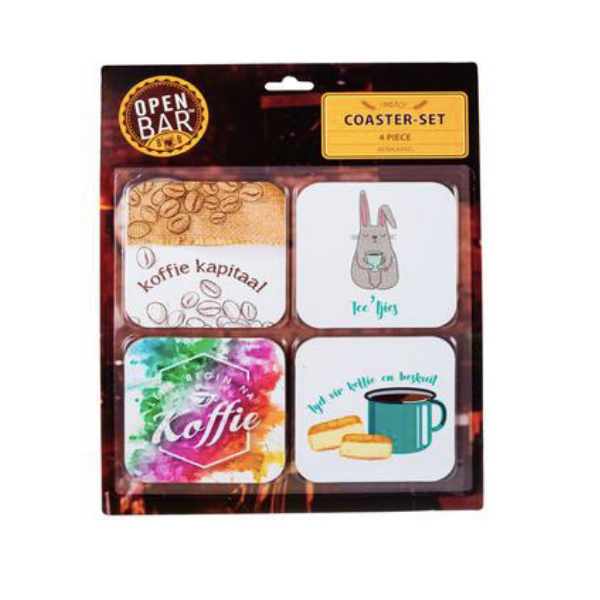 Open Bar- Afrikaans Coaster Set