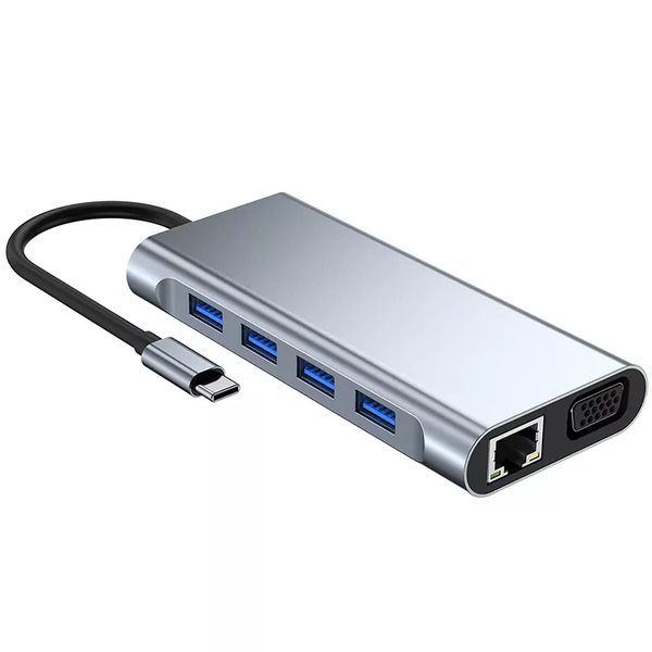 11 in 1 USB C HUB Type C Adapter to 4K HDTV