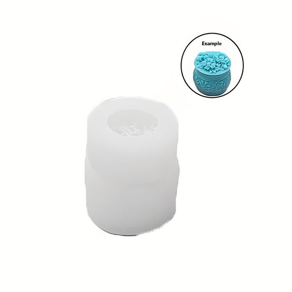 Silicone Mould - Storage Box with Flower Lid (Style 1) for resin/epoxy