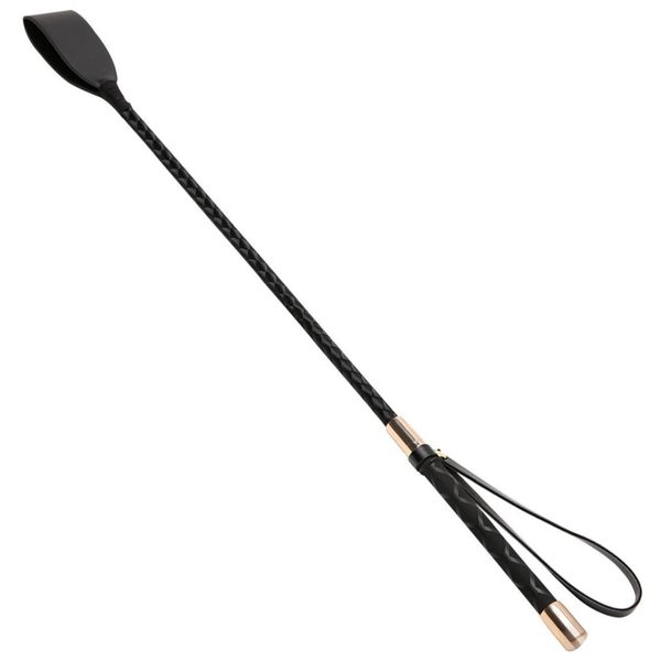 Leather Horse Riding Crop Whip for with Double Slapper Equestrian Training