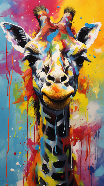 Canvas Wall Art - Giraffe Neck and Head - MT0379