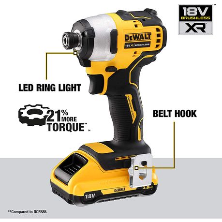 DeWALT 18V Cordless Brushless 1 4 Sub Compact Impact Driver Kit