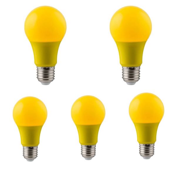 5 pack - Yellow LED Light Bulb 5w